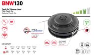 КОРДОВА ГЛАВА BUMP-N-WORK D130 MM, M12X1.5 LHF+M10X1.0 LHF STIHL - 50739124