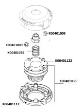 КАПАК + БУТОН РОЛКА ЗА КОРДОВА ГЛАВА  EASYLOAD D109 MM - K00401033