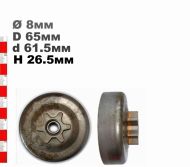 ВОДЕЩО КОЛЕЛО 3/8-6(ХОБИ) HM 3300, 3850, 3800 - 108567 108567