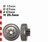 ВОДЕЩО КОЛЕЛО 325-7(КАСЕТА) ALPINA 400, 500 - 111185X 111185X