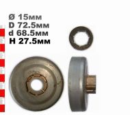 ВОДЕЩО КОЛЕЛО 3/8-7(С РИНГ)  ST041, OM251, 350 - 13916X 13916X